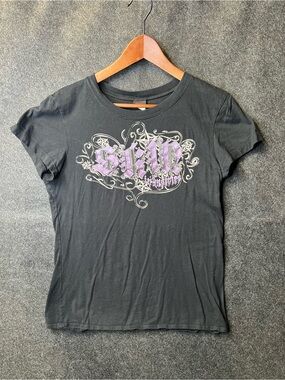 Y2K Skin Industries Black T-Shirt Petite Women’s Size XL Grunge Vintage Punk